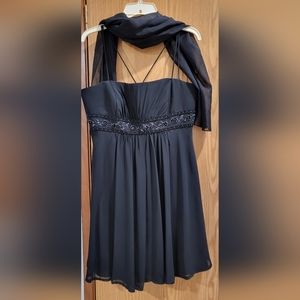 David's Bridal size 12 black cocktail dress